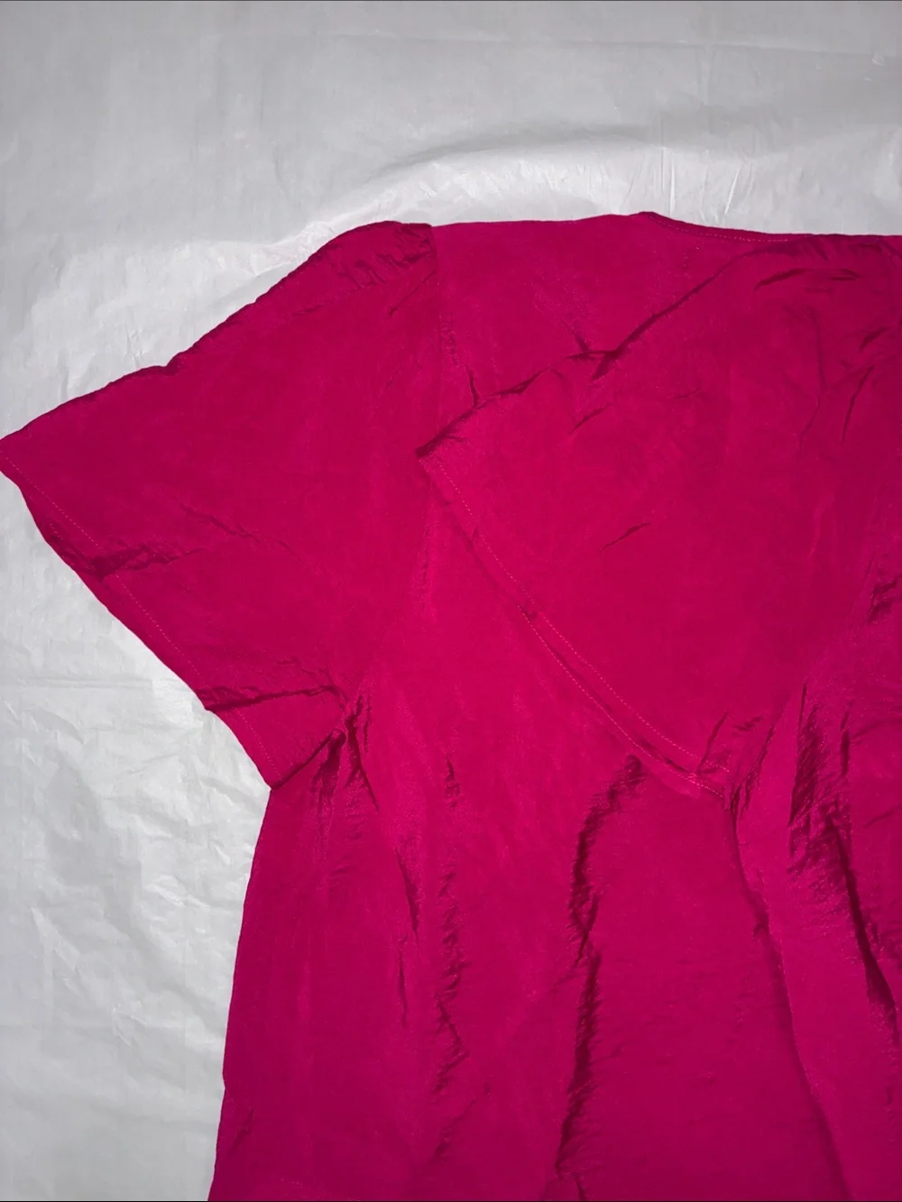 Michael Kors Fuchsia Short-Sleeve Henley Blouse